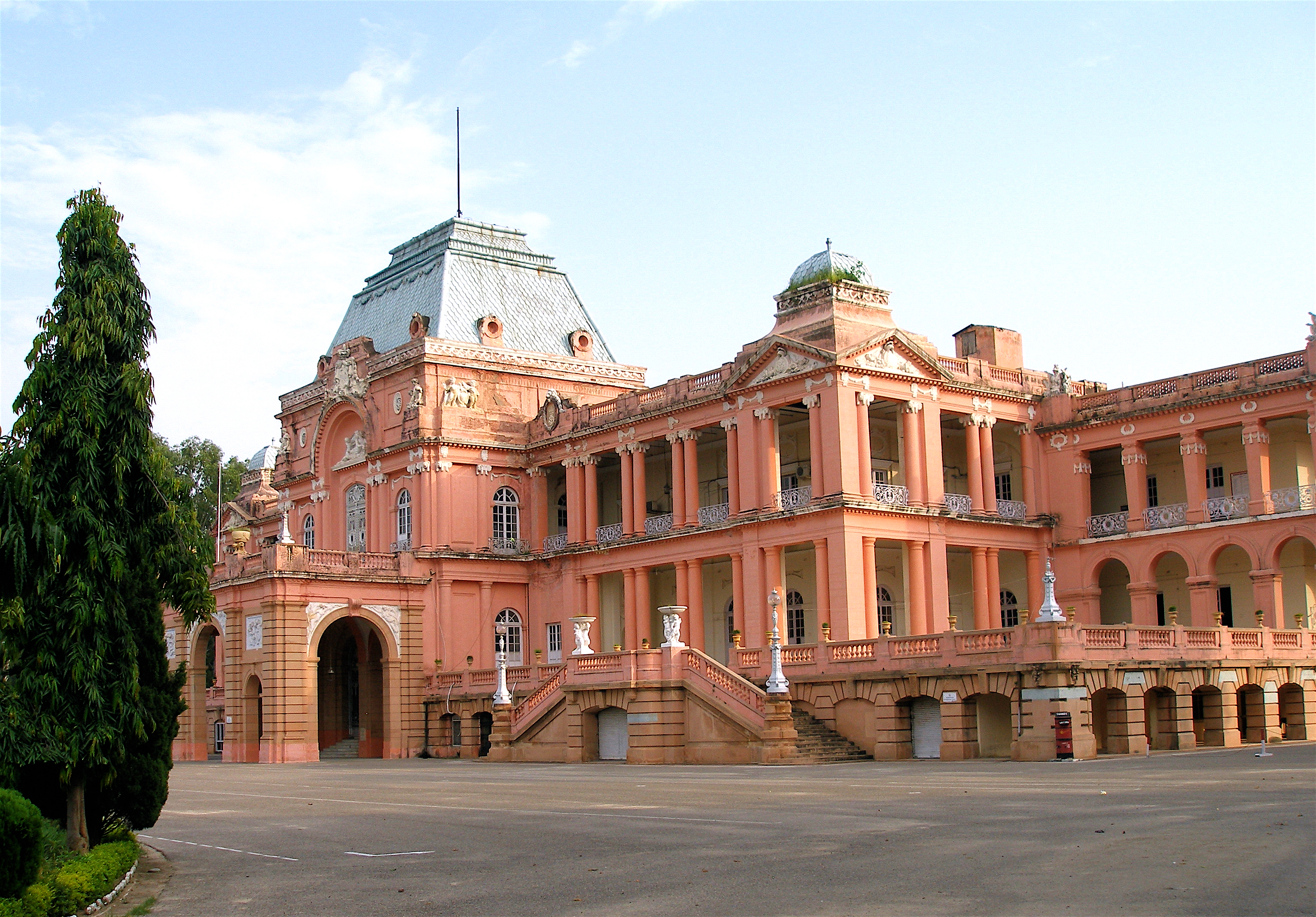 The maharaja's palace today, now serving as a military training school. Photo by Graham Beards.