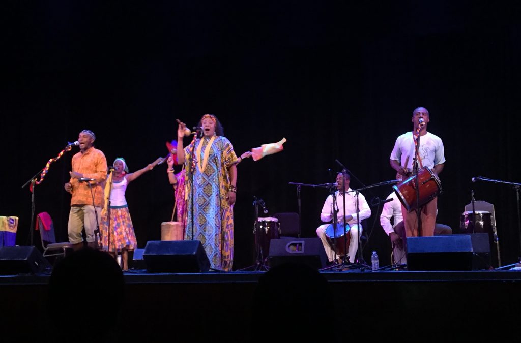 Afro-Caribbean singer Betsayda Machado performs for Venezuelans in Queens, New York - Photo by Brittany Gibson